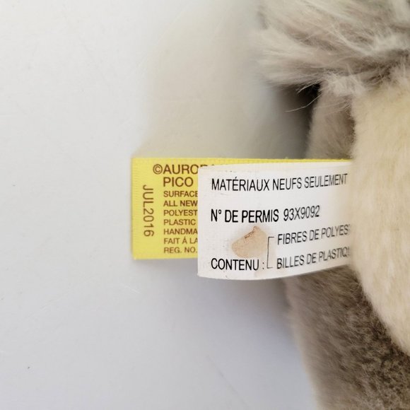 Gray Squirrel Plush Stuffed Animal 8" Miyoni by Aurora - Picture 5 of 5